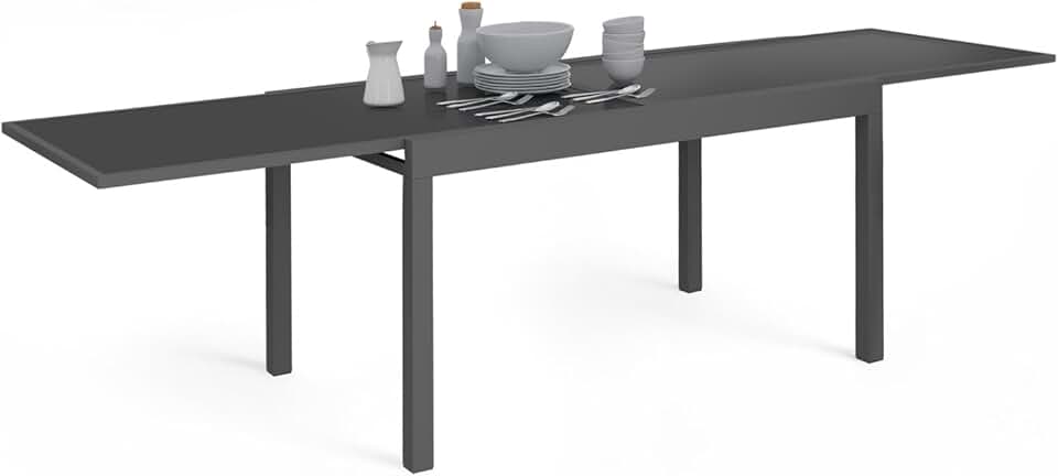 etezen - Madrid - table extensible 135-270 cm 8 à 12 pers. anthracite