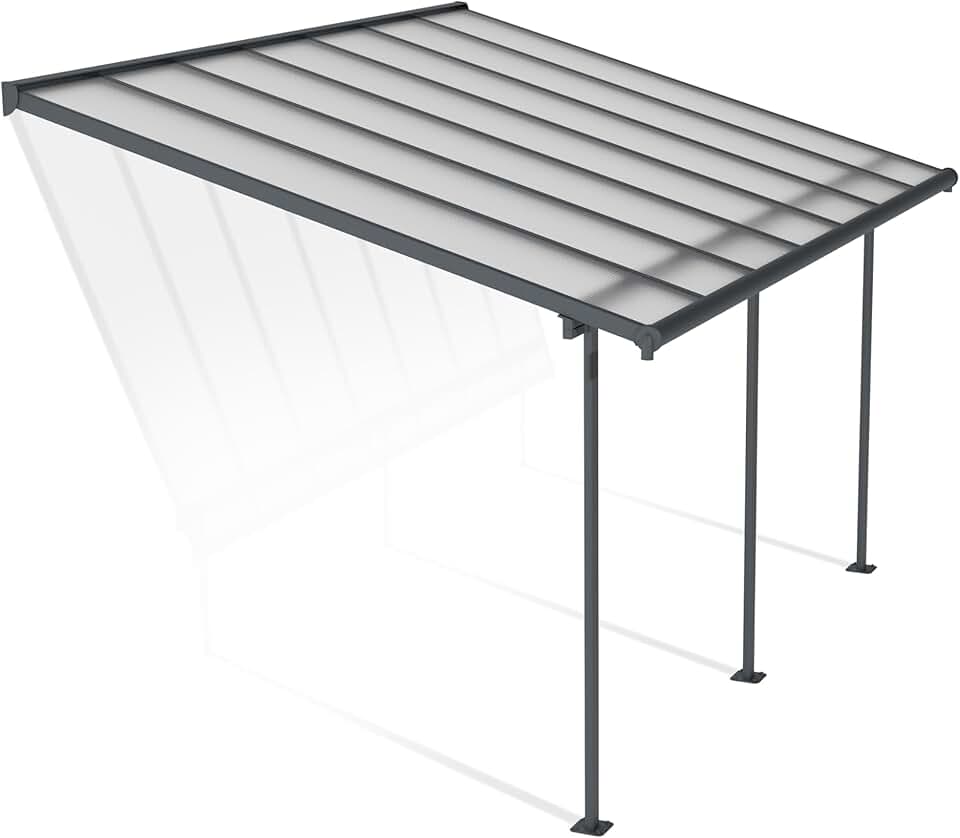 etezen - Sierra - 3x4.25m pergola alu/polycarbonate, gris, moderne