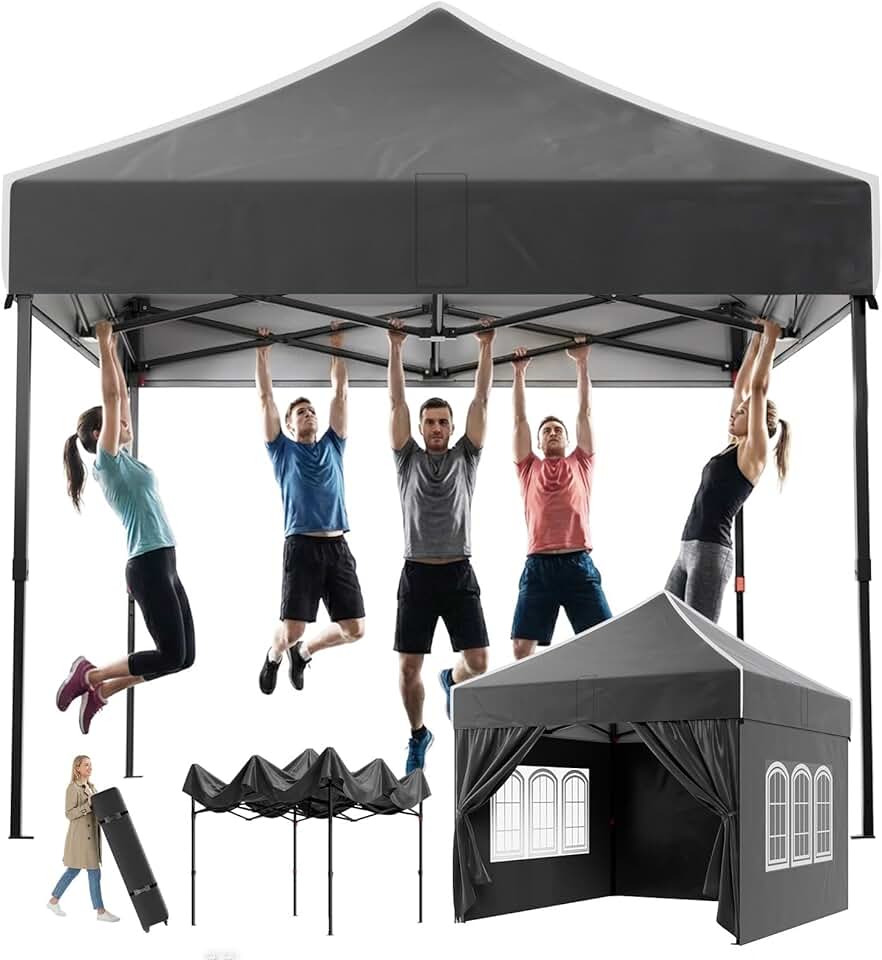 etezen - tonnelle pliante - 3x3m - imperméable, UV50+, hauteur réglable, panneaux latéraux