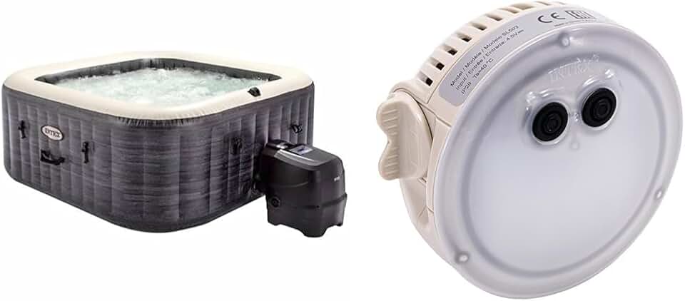 etezen - Pure Spa Bulles 4 places, LED, Gris Ardoise - 28450EX