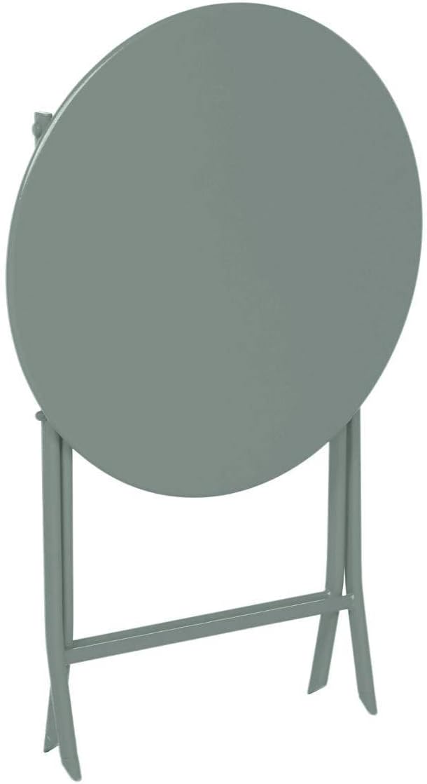 etezen - Greensboro - Ø60 cm - Table de jardin pliante acier vert 2 places