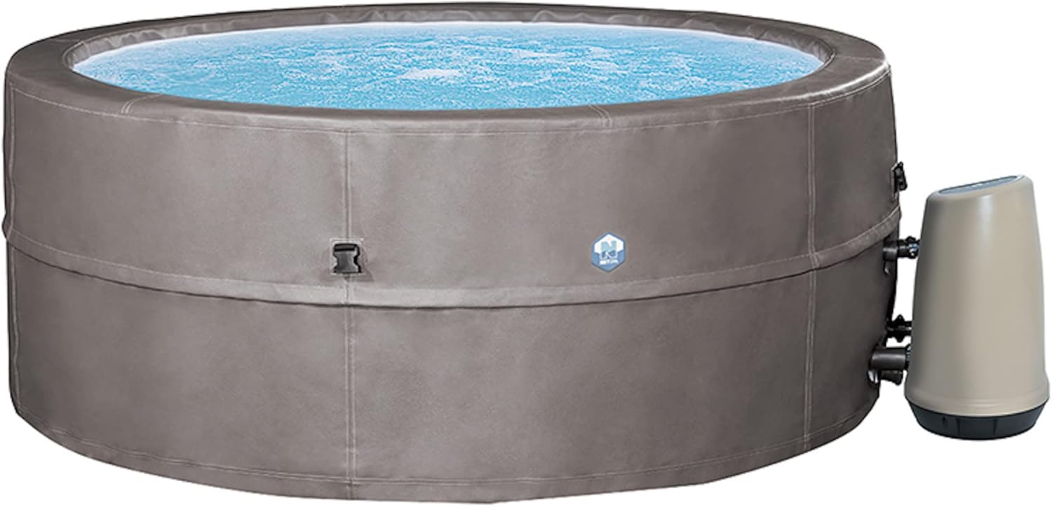 etezen - Spa - Vita Premium - SP-VIP160C - Gonflable - 6 Places (4 Adultes + 2 Enfants) - Bache De Protection - Réchauffeur - 1100 L - Couverture Simili-Cuir Premium