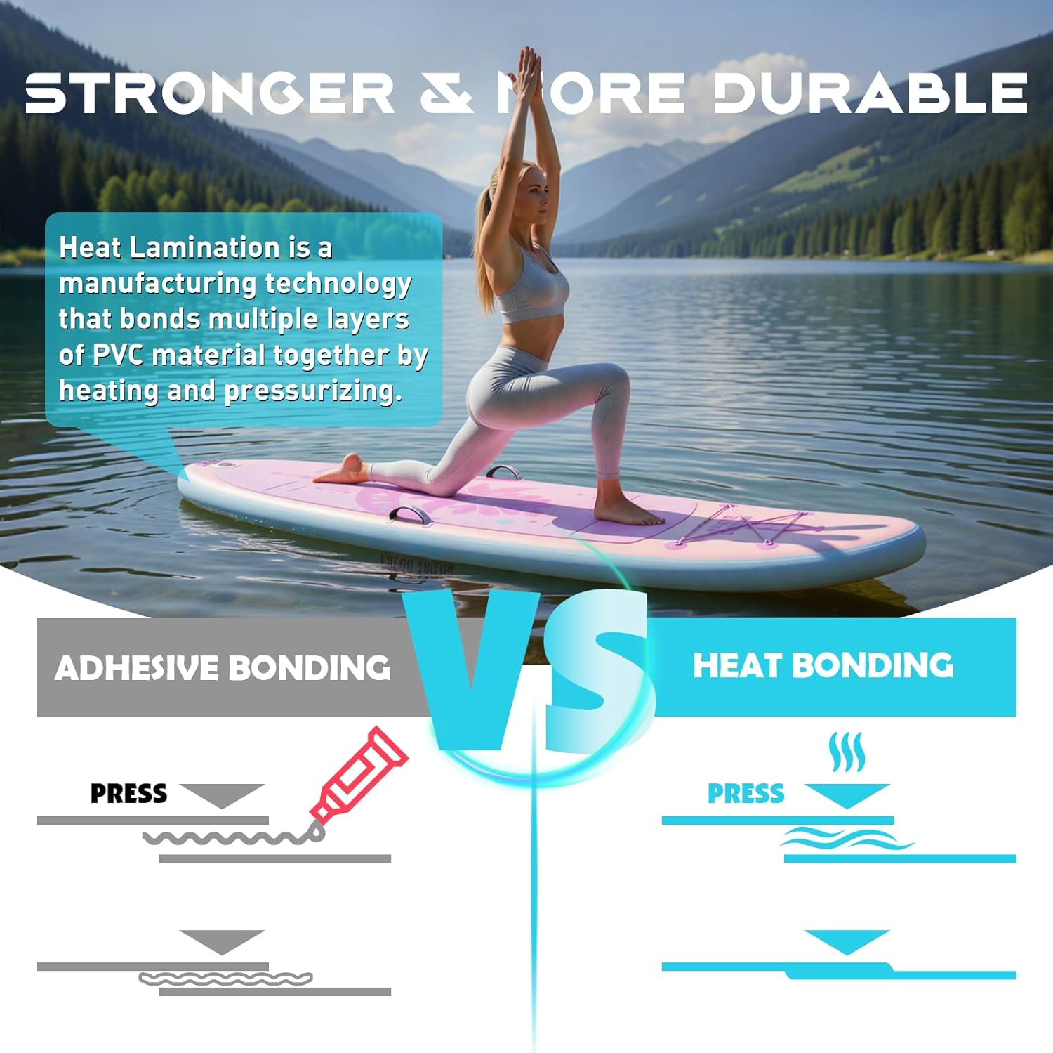 etezen - Paddle Gonflable Adulte - planche SUP - accessoires complets - dimensions standards