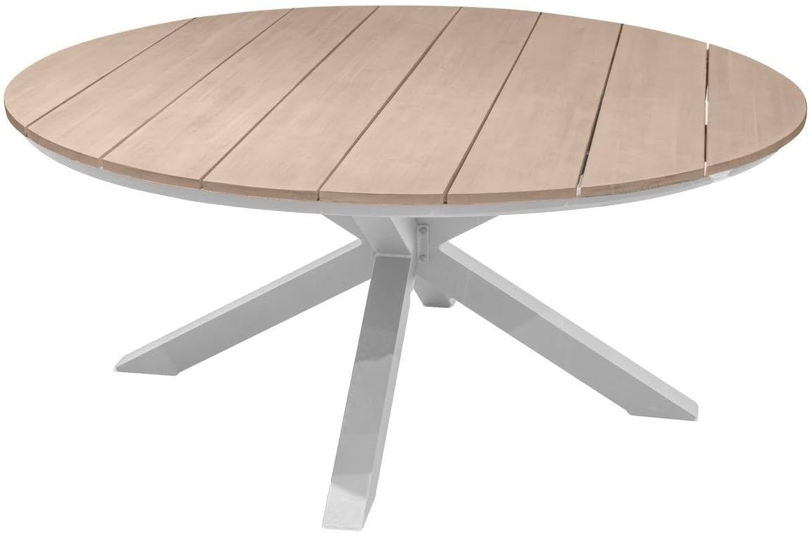 etezen - Oriengo - diamètre 160 cm - aluminium acacia 8 places