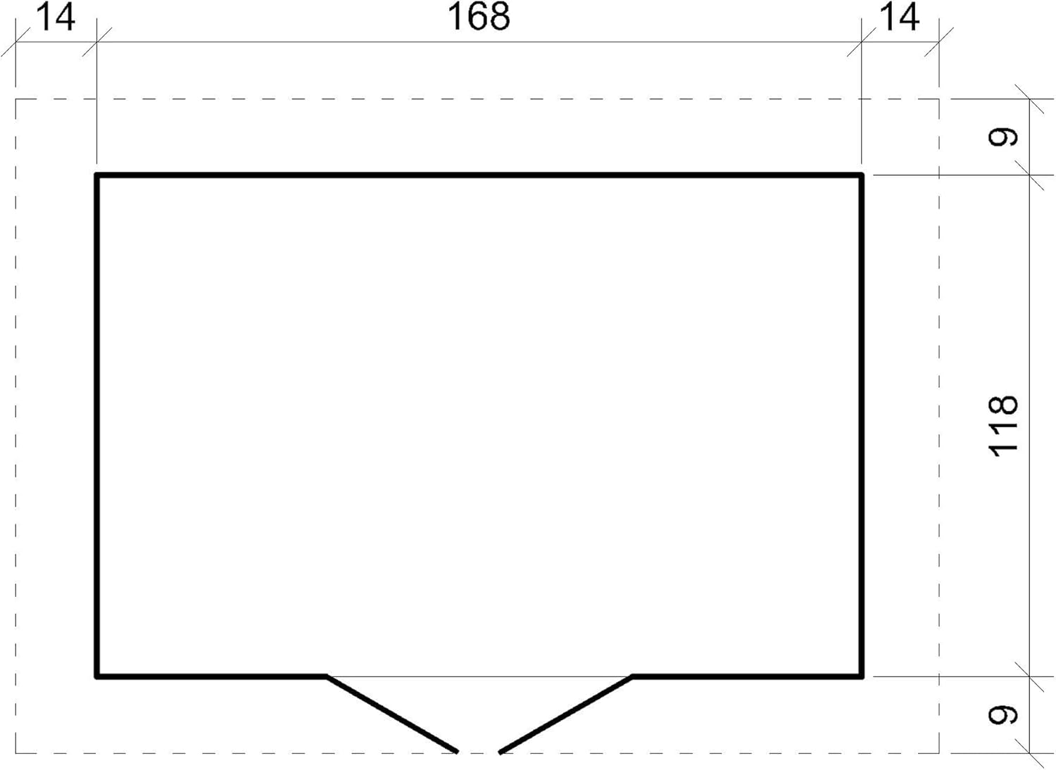 Abri de Jardin en Bois avec Sol TRAITÉ - Stockage extérieur I196xL136xH218 cm/ 1.98 m2 Petit abri à Outils, Local à vélos - Toit imperméable, fenêtres - etezen M367