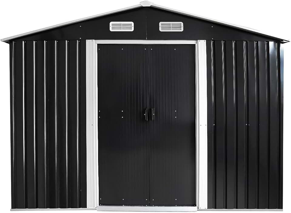 etezen - MANSO - Abri métal acier galvanisé gris 8m² - MANSO
