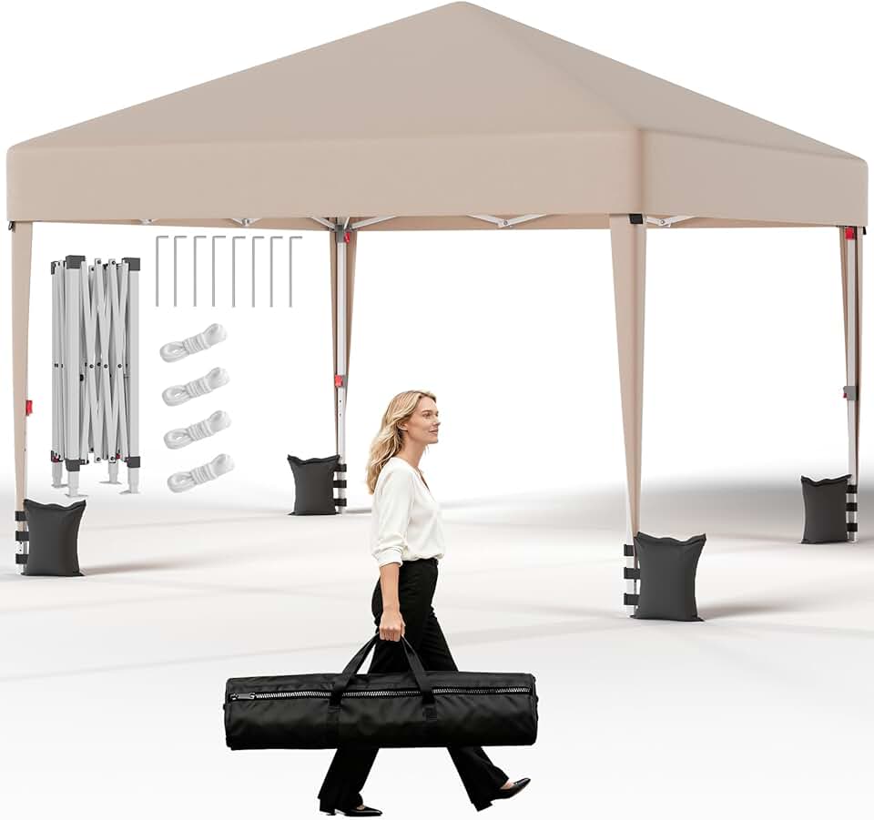 etezen - Tonnelle pliante série 3x3m - réglable, anti-UV, imperméable