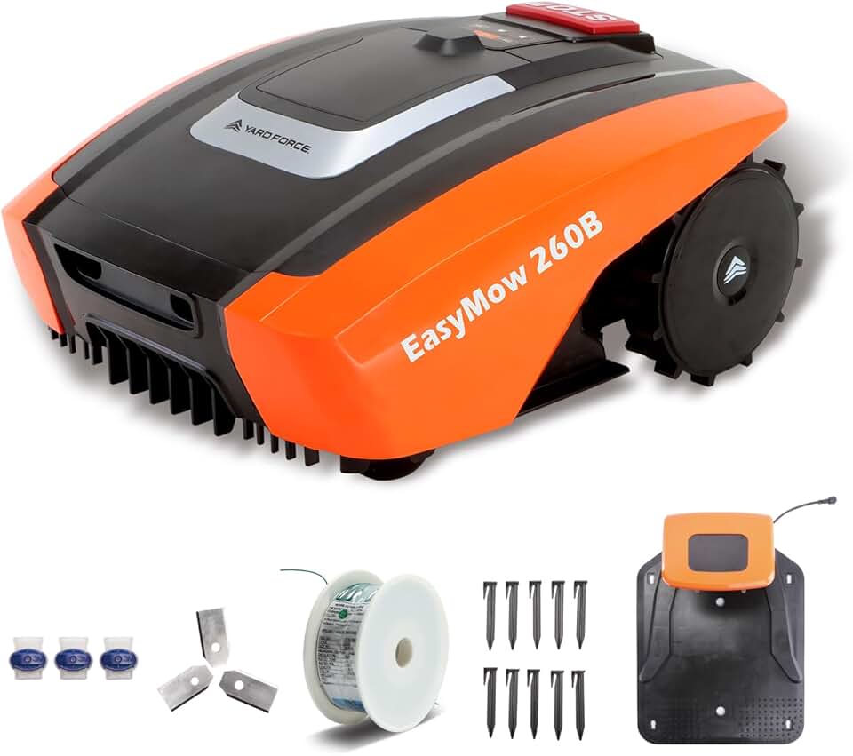 etezen - Easymow 260B - 260m² - robot tondeuse, noir/orange