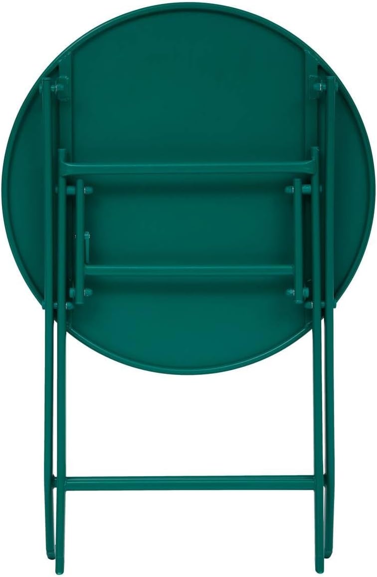 etezen - Greensboro - Ø60cm - Table ronde pliante acier vert opale