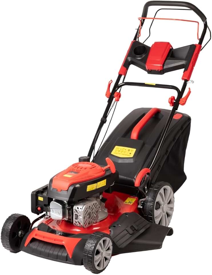 etezen Tondeuse à gazon à explosion automotrice 4in1-4 CV, Tondeuse à gazon thermique autoportée - Moteur 170cc 4 temps avec autotraction - Largeur de coupe 51 cm - Mulching - Panier de collecte 60L