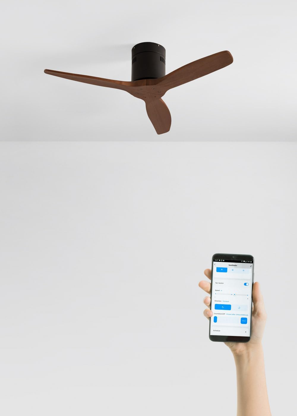 CREATE - Windcalm S - Ø112cm - ventilateur Wifi, télécommande, 6 vitesses, été/hiver