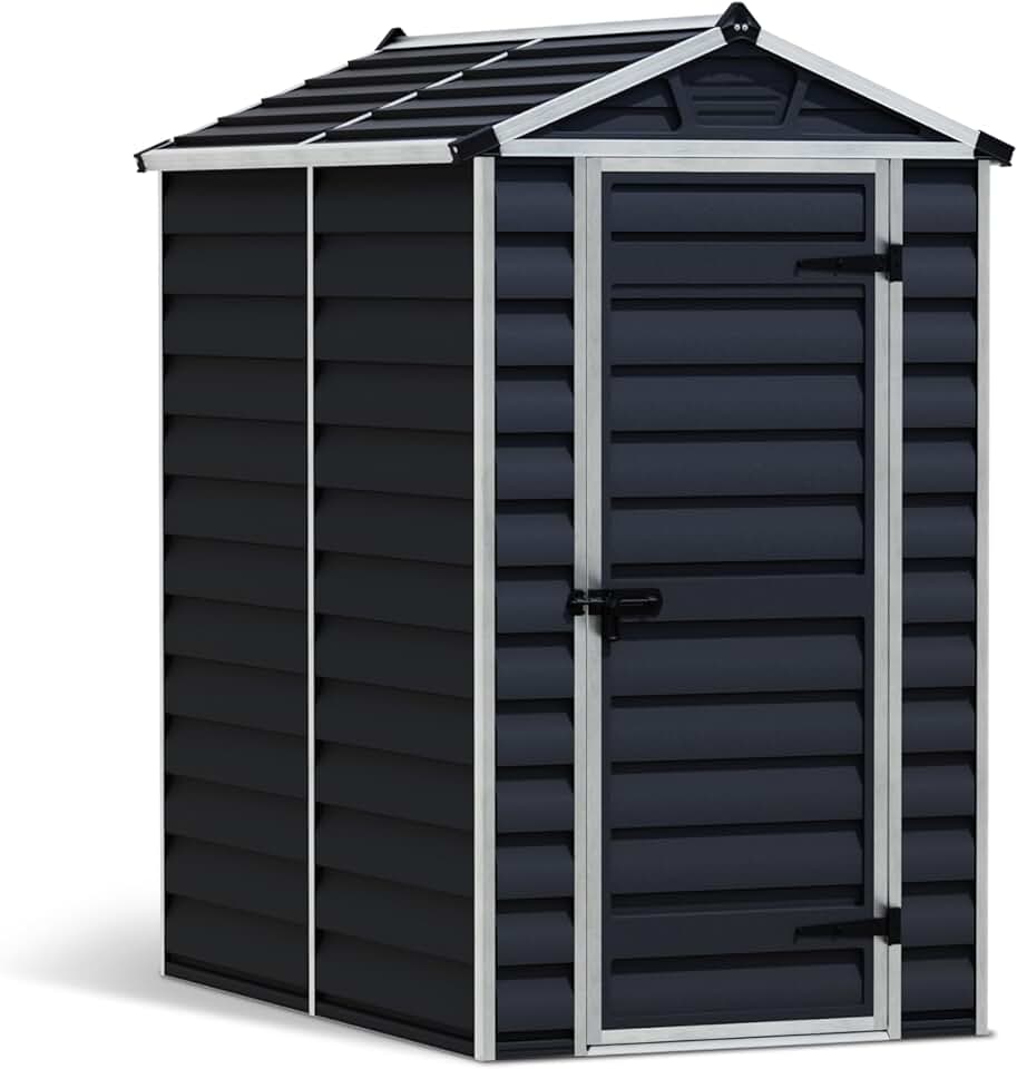 etezen by etezen - etezen - 121x177 cm - abri de jardin métal, polycarbonate anti-rouille, protection UV, gris minuit