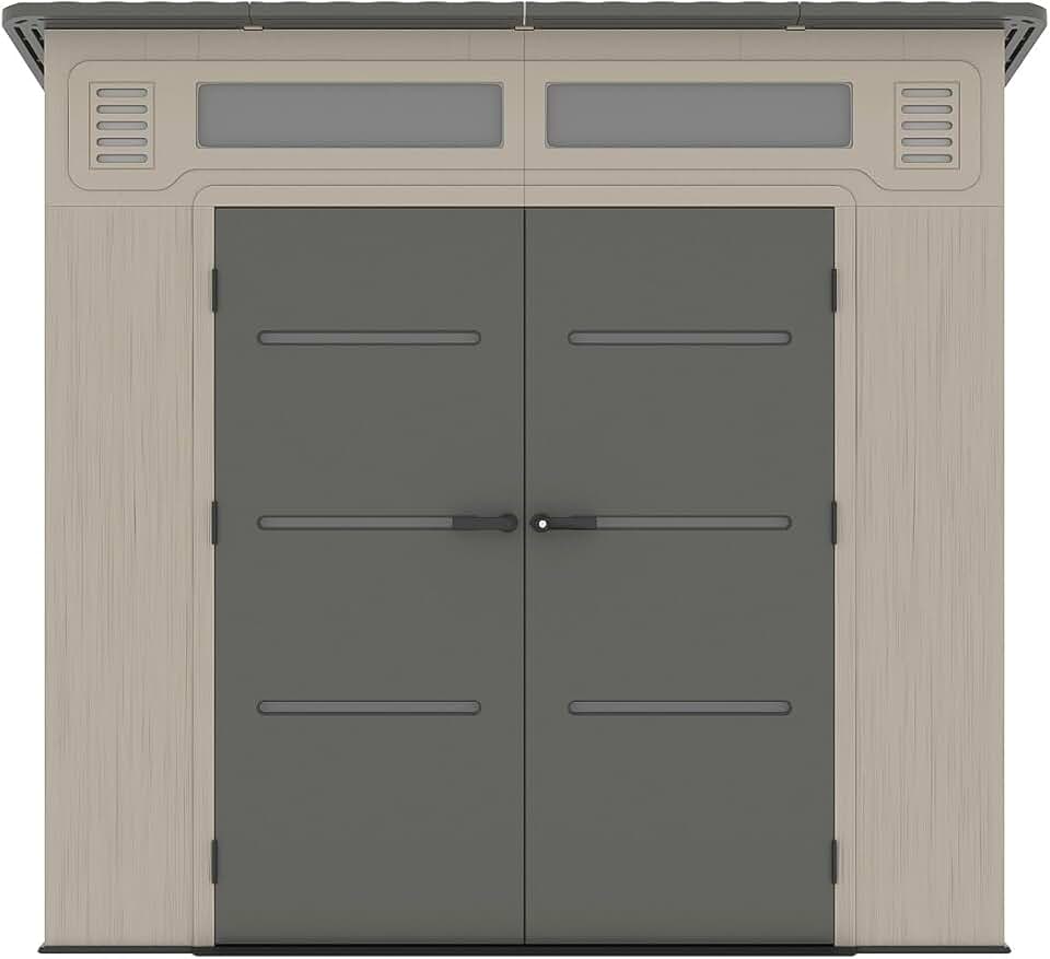 etezen - Abri de jardin résine 6,5m², plancher, beige/gris, ép. 22mm, ANTEVA