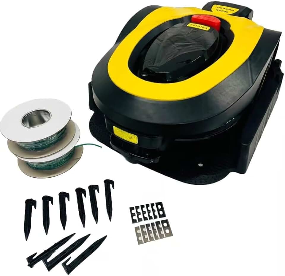 etezen - Robot Tondeuse 18cm - 600m2, lames acier, câble et station