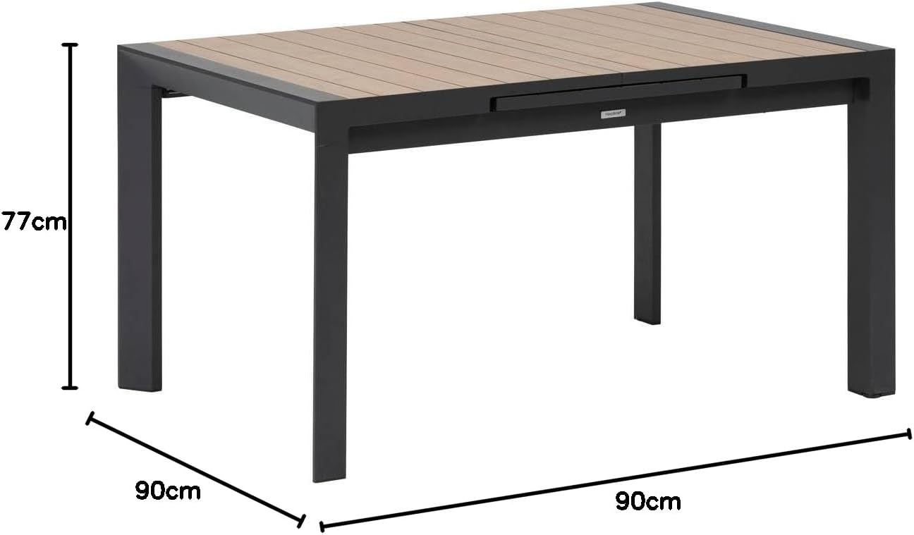 etezen - Evasion Extensible 8 places - aluminium antirouille - effet bois