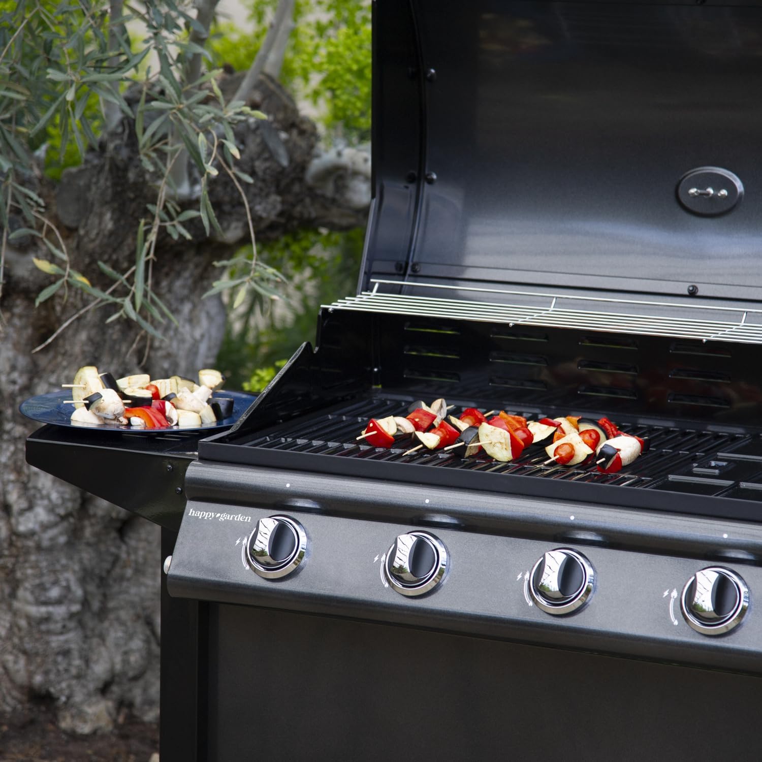 etezen - Barbecue gaz RENO - 4 brûleurs 14kW avec thermomètre