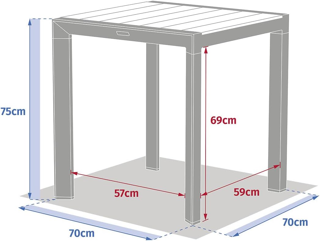 etezen - Evasion 2 places - aluminium, effet bois, Lin/Vert Laurier