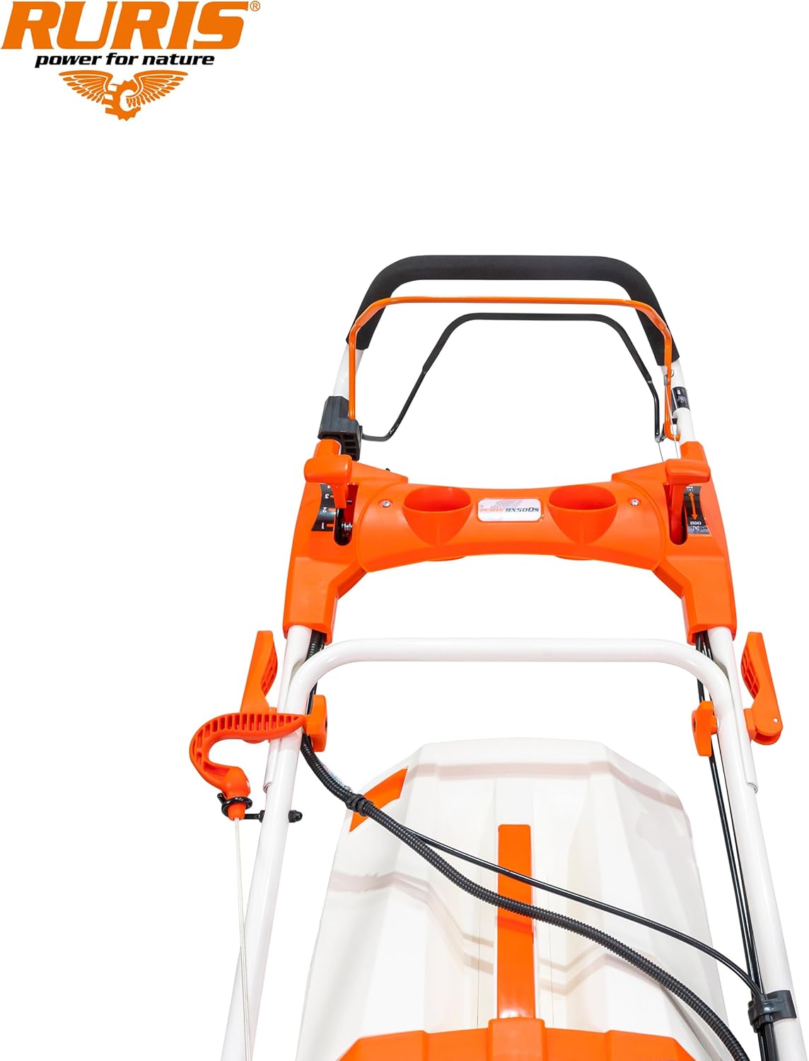 etezen Tondeuse à Gazon Thermique 5 en 1 Mulching 5,7 CV 196cc RX500S, Orange