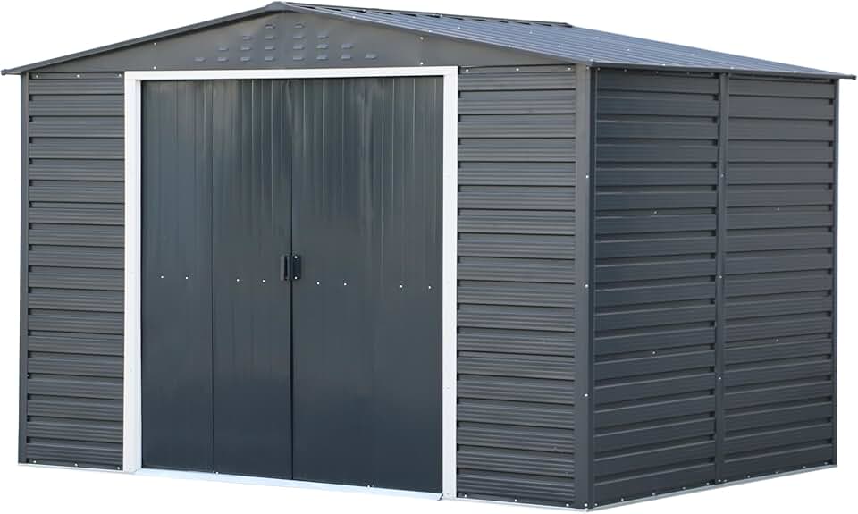etezen - Alpine - 10x8 - abri de jardin métal, toit renforcé, 7,82 m²