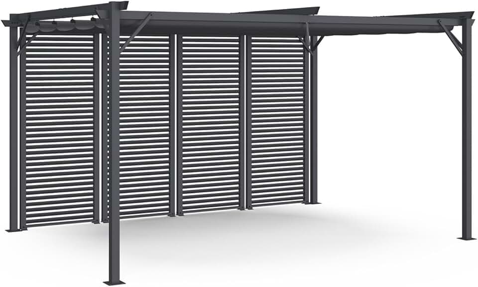 etezen - Pergola Collector Persienne 3x4M toit rétractable 4 pans modulables Gris Anthracite