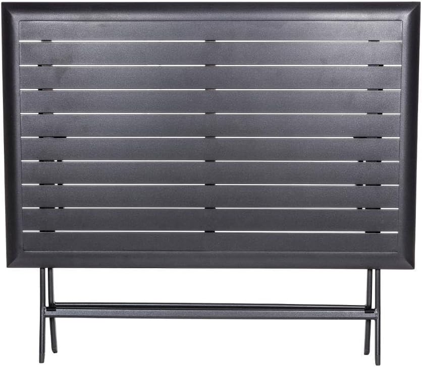 etezen - Azua - table pliante 4 places, alu époxy gris graphite