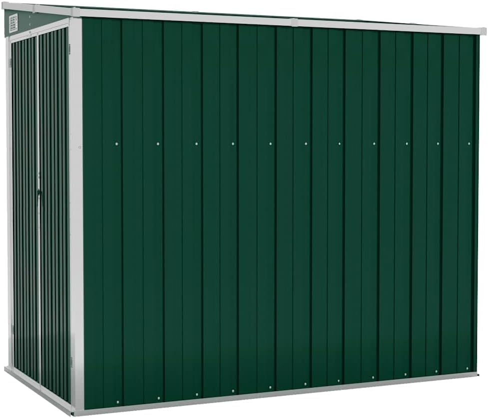 etezen Abri de Jardin Mural Vert 118x194x178 cm Acier galvanisé,Structures extérieures, Cabanes & abris de Jardin,316221