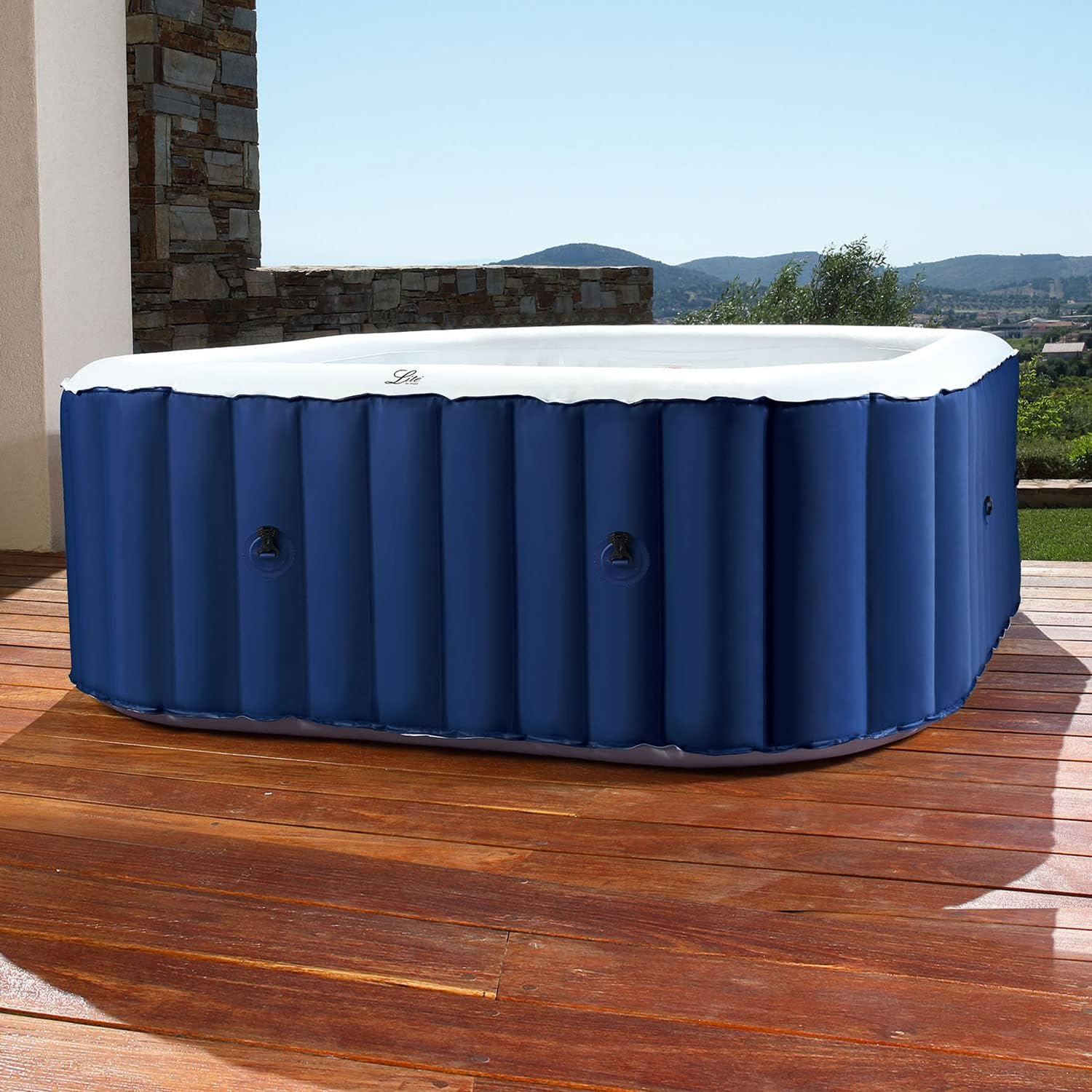 etezen - Spa gonflable Alpine 4 places - carré - confort et relaxation