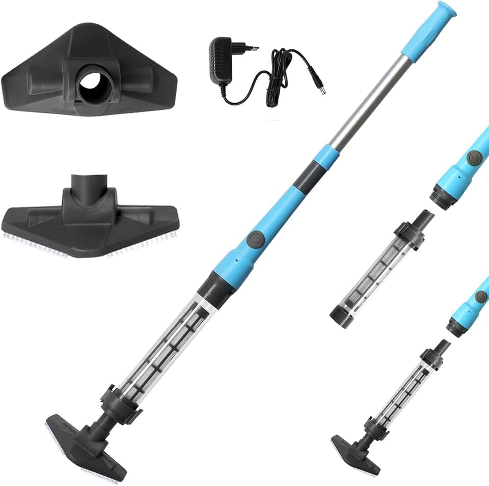 etezen - Aspirateur piscine sans fil, 4000mAh, 60min, 220x17,2x9,6cm