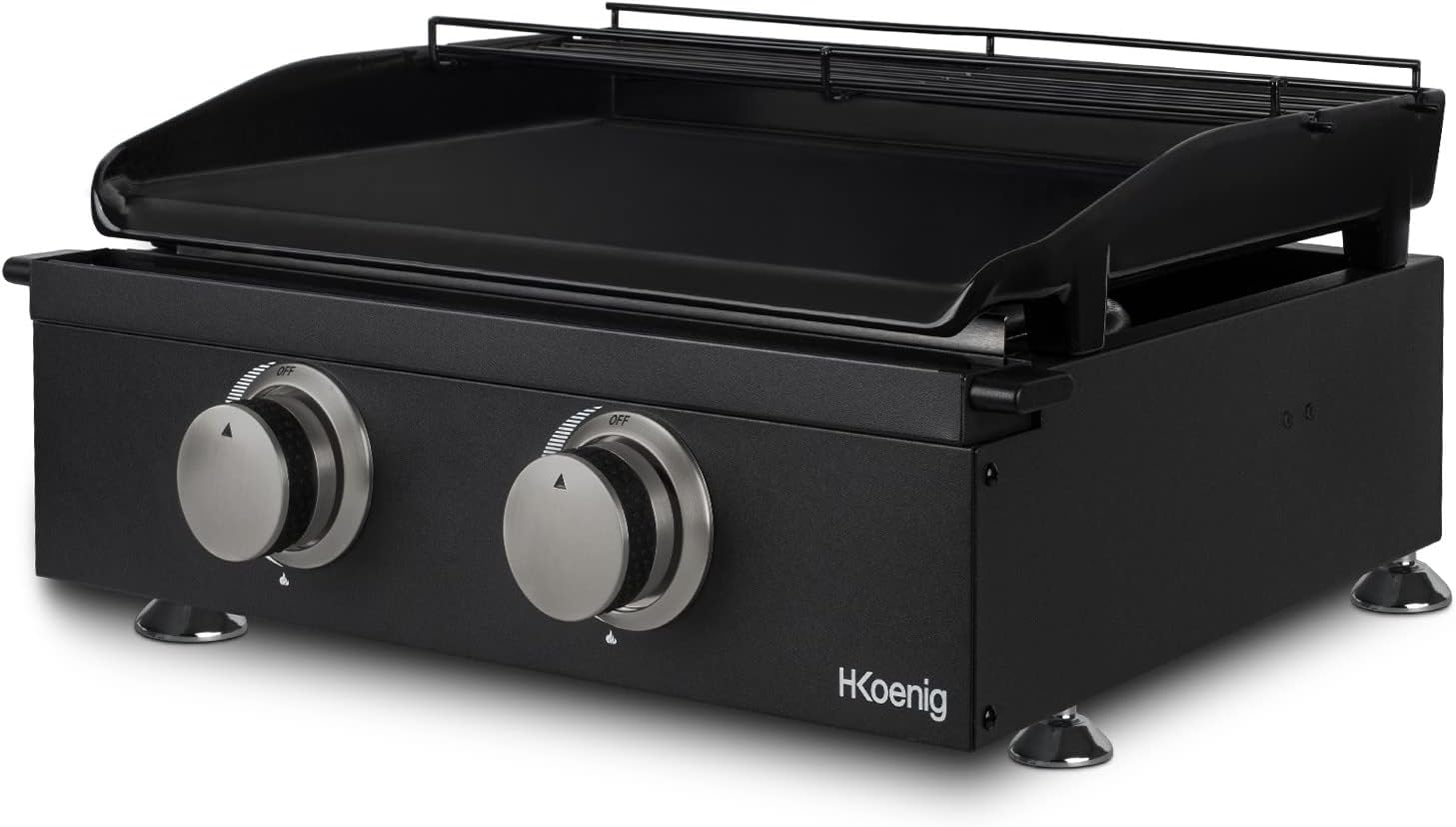 etezen - plancha gaz 2 brûleurs - acier inox, fonte, jusqu'à 350°C - PLX1022