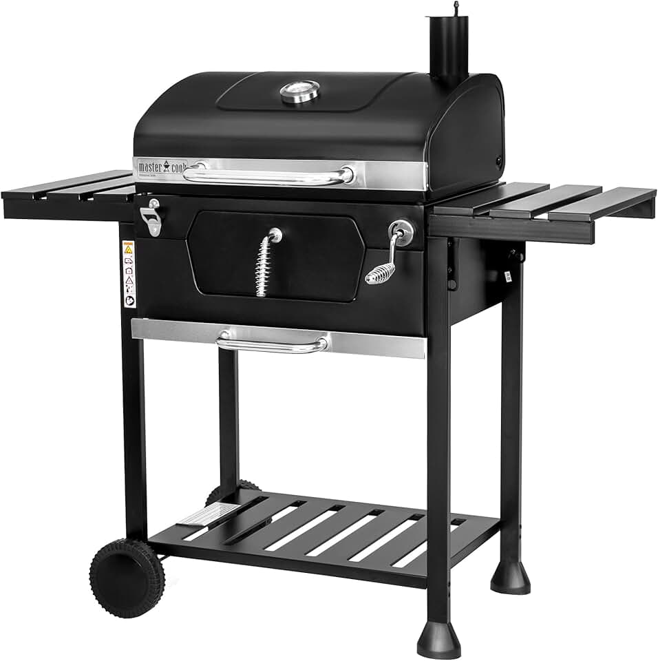 etezen - MasterCook - barbecue acier roues thermomètre double grille