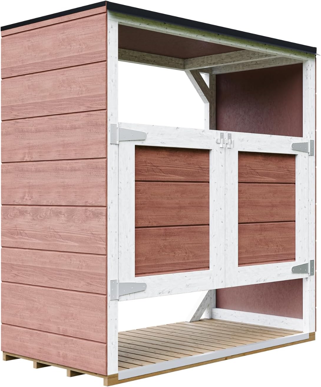 Abri de Jardin pour poubelles, Cache Poubelle extérieur 2x240L – Coffre de Rangement Exterieur, Armoire de Jardin, cabane de Jardin Exterieur – etezen M980A-REDWOOD Red