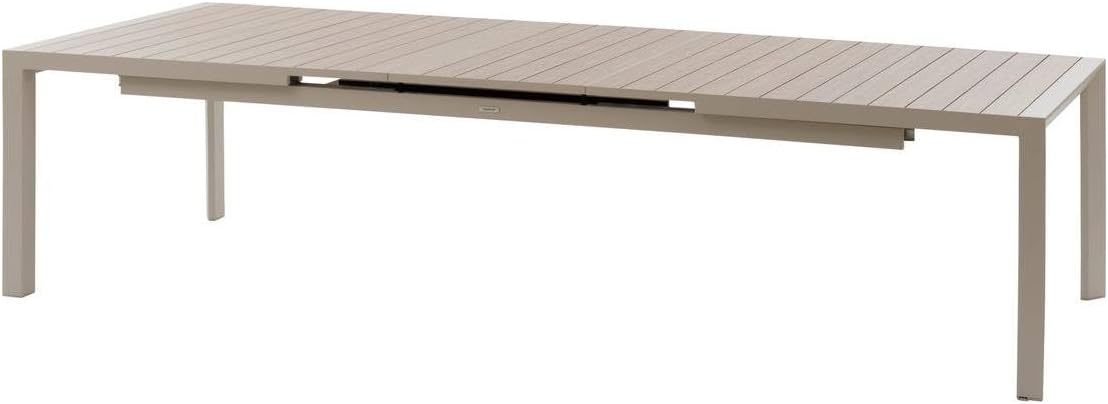 etezen - Evasion Argile - table extensible 14 places - aluminium bois antirouille, rallonge