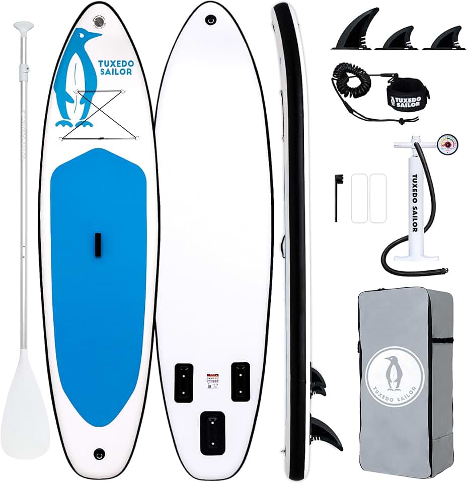 etezen Paddle Gonflable Adulte, Planche de Stand Up Paddle Gonflable Sup Paddle Board Gonflable Planche à Pagaie Gonflable avec Accessoires Complets