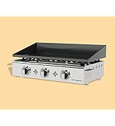Plancha Gaz Emaillée 3 Feux 7,5 kw - Anti-adhésive et nettoyage facile - etezen modèle LIMON