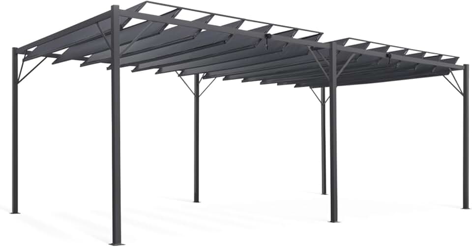 etezen - Pergola lames orientables série 3x6 m gris anthracite