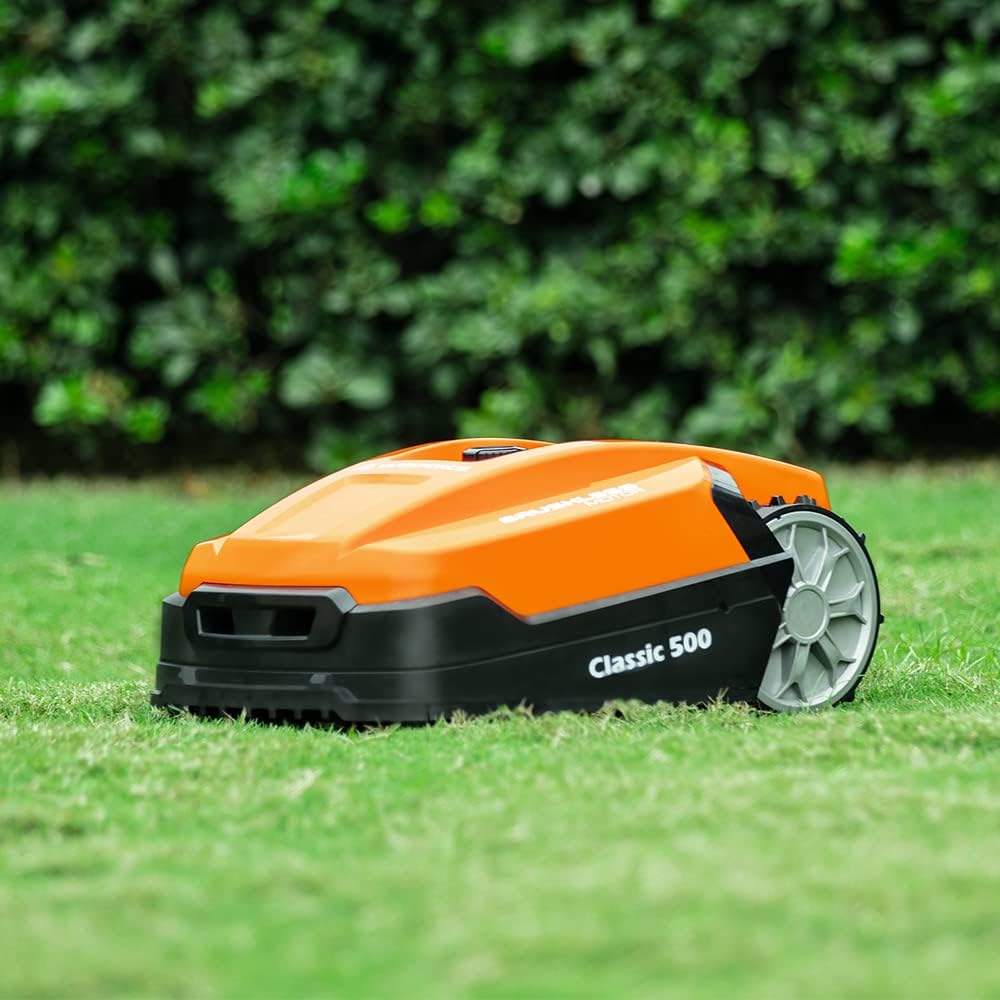 etezen - Robot tondeuse Classic - 500m² - Bluetooth, noir/orange