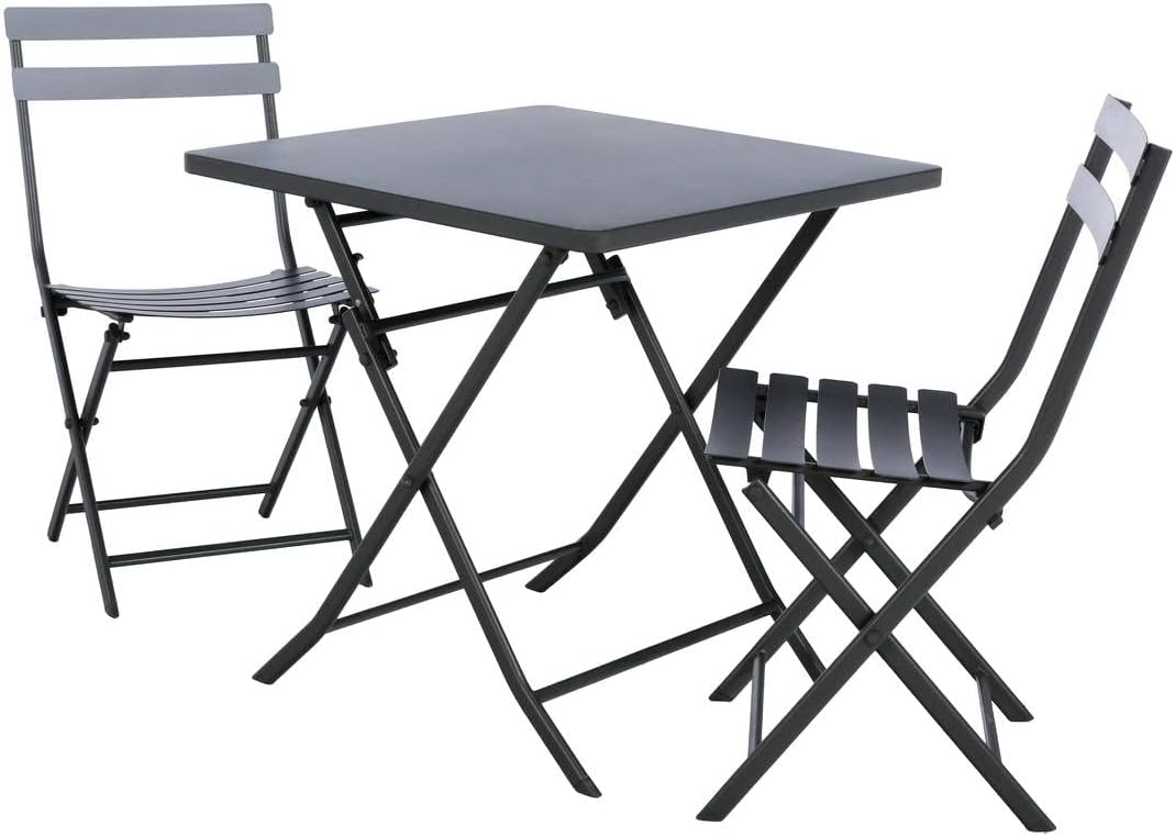 etezen - Greensboro - 2 places - Acier antirouille, pliante, 70x70 cm