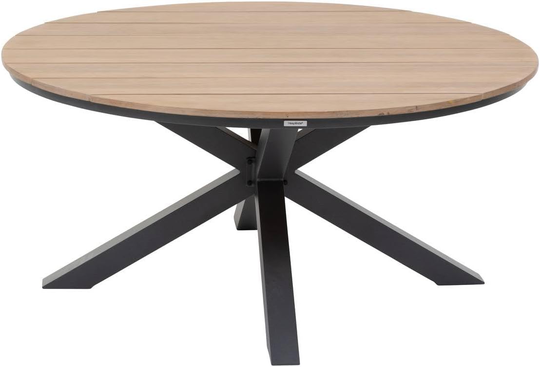 etezen - Oriengo - 4 places, ronde, aluminium epoxy/acacia