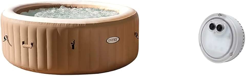 etezen Pure Spa Sahara 6 Places + lumière d'ambiance LED à Piles pour Pure Spa à Bulles