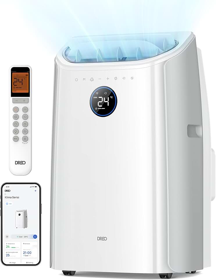 etezen - climatiseur portable série 10 000 BTU, silencieux, contrôle app, 24h timer