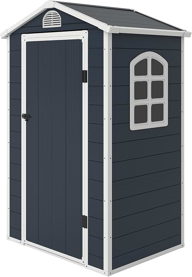 etezen - Abri à outils - 134x104x204 cm - Résine, porte verrouillable, fenêtre, aération