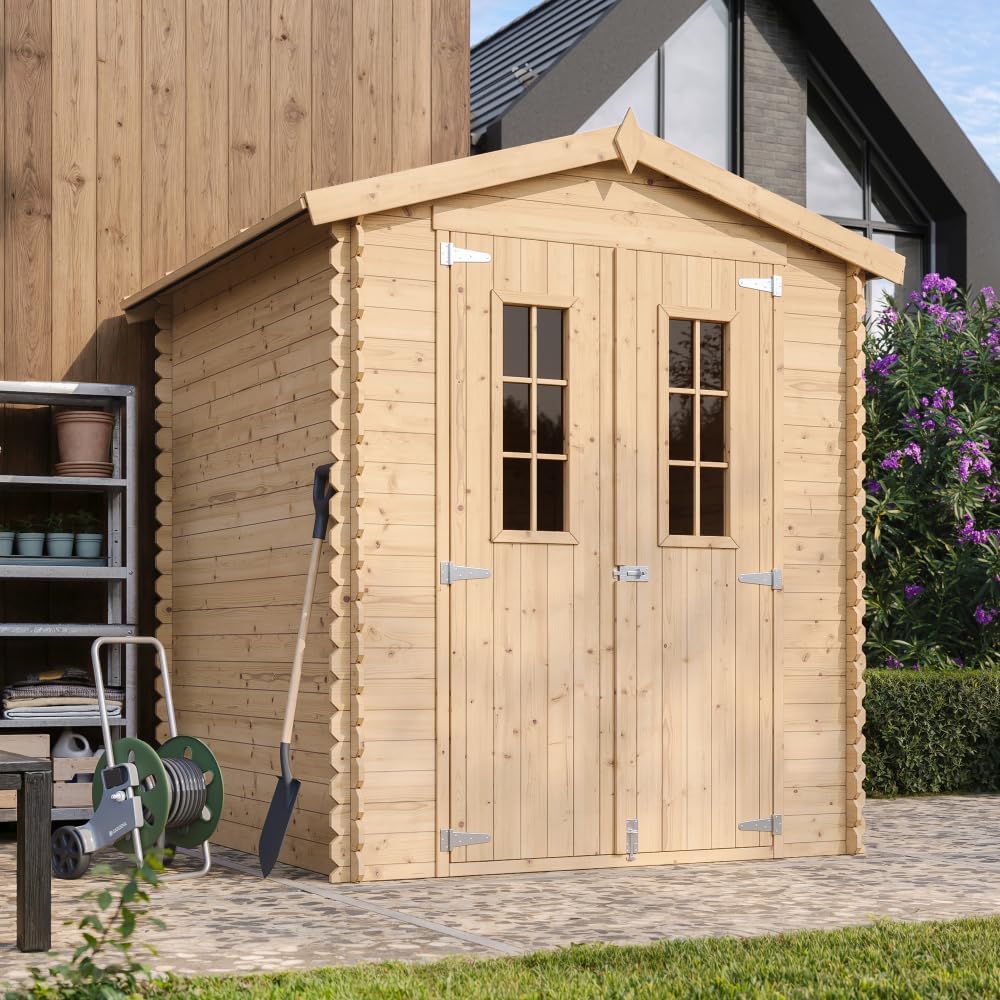 Abri de Jardin en Bois - Stockage extérieur I186xL196xH218 cm/ 2,82 m2 Petit abri à Outils, Local à vélos - etezen M320C