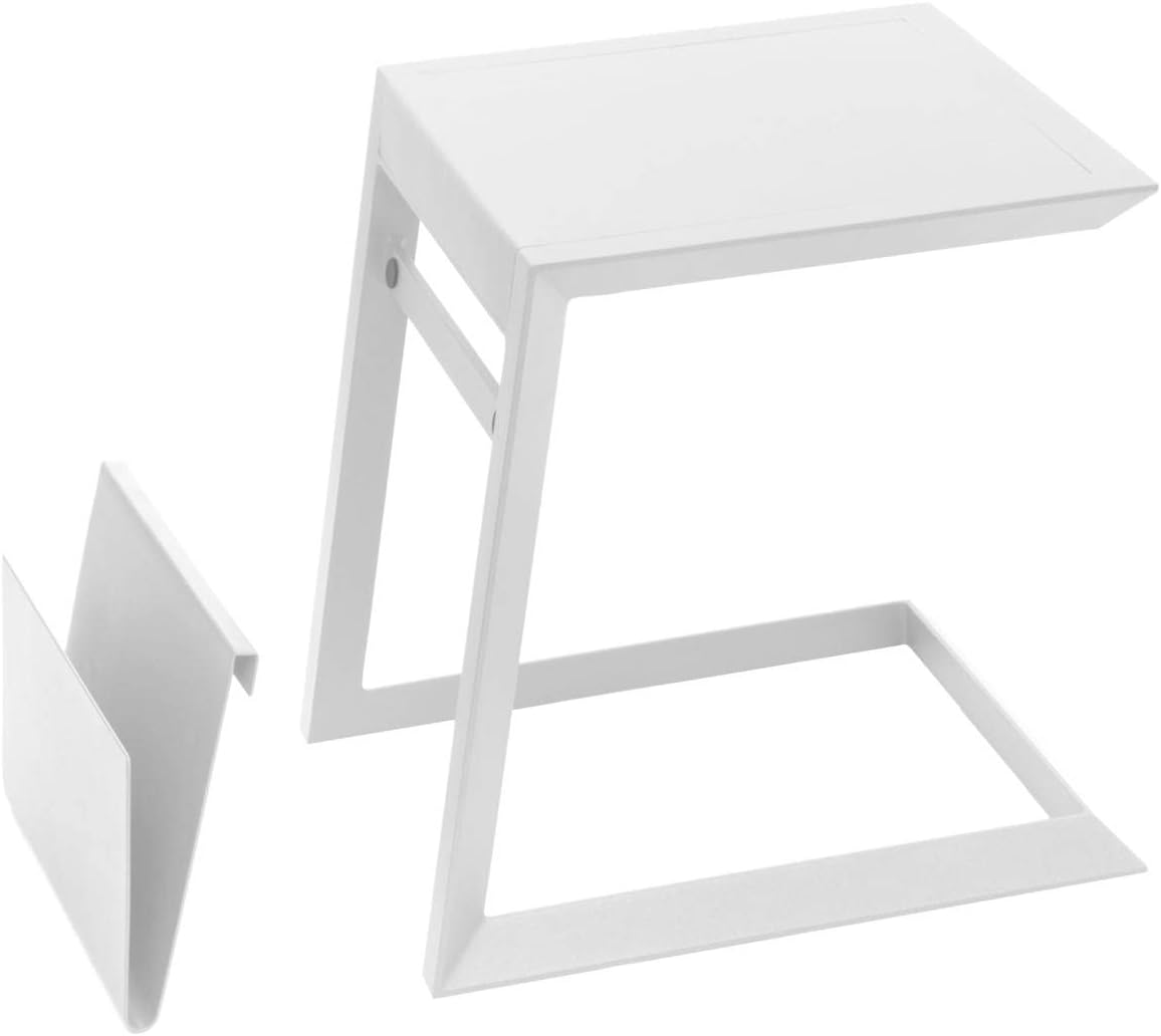 etezen - table d'appoint Allure - 50x50 cm - acier blanc