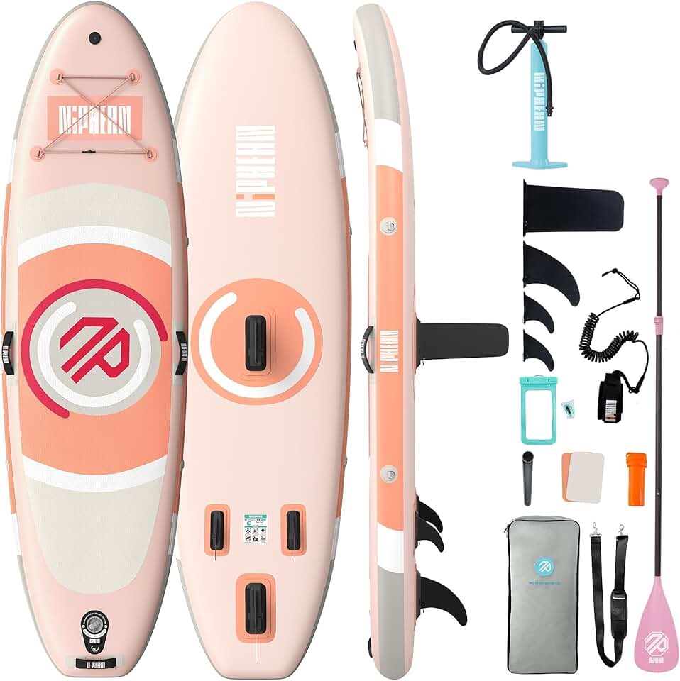 etezen - Paddle Gonflable Adulte avec siège - Ultraléger  - Aileron StabilTrac, paddle yoga antidérapant, animaux