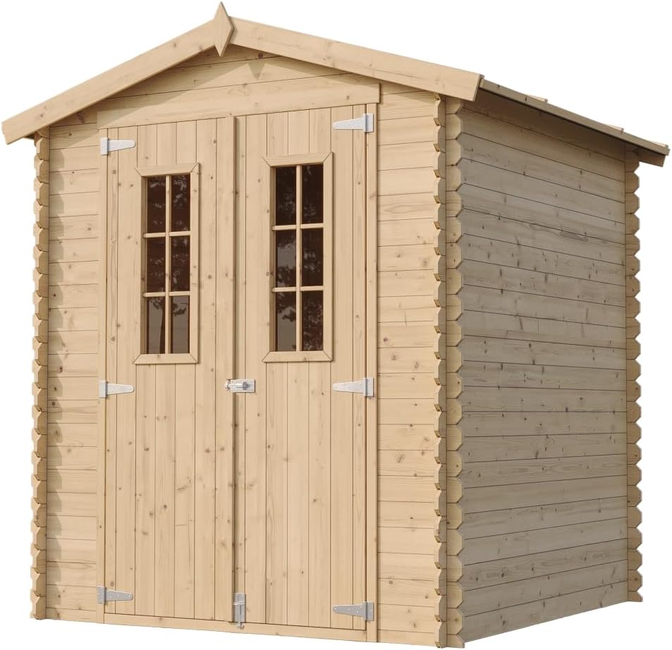 Abri de Jardin en Bois - Stockage extérieur I186xL196xH218 cm/ 2,82 m2 Petit abri à Outils, Local à vélos - etezen M320C