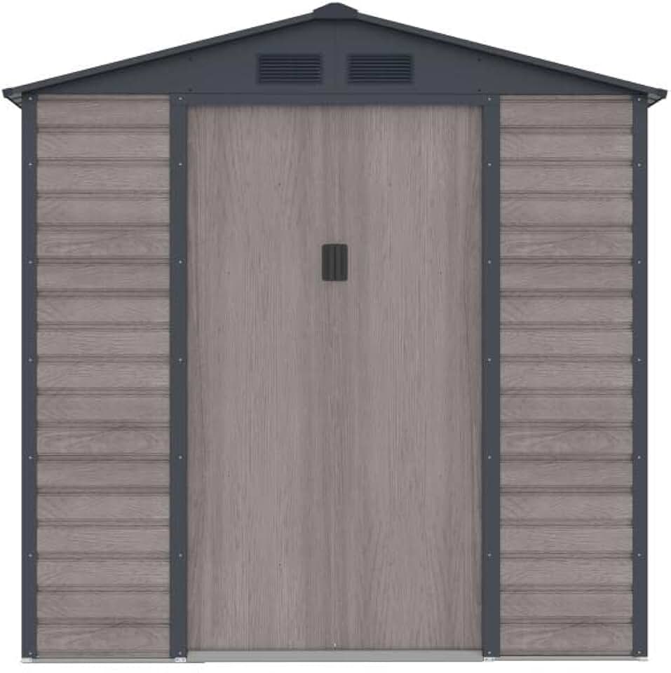 etezen - abri de jardin acier galvanisé 2,79m², effet bois gris - ADELMO