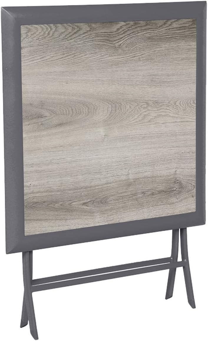 etezen - Azua table pliante carrée 2 places gris aluminium