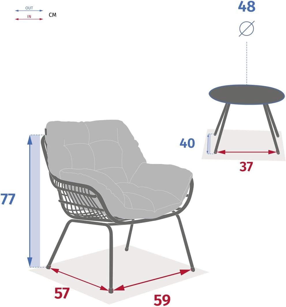 etezen - Paopao Duo - acier époxy blanc 2 places - compact et élégant