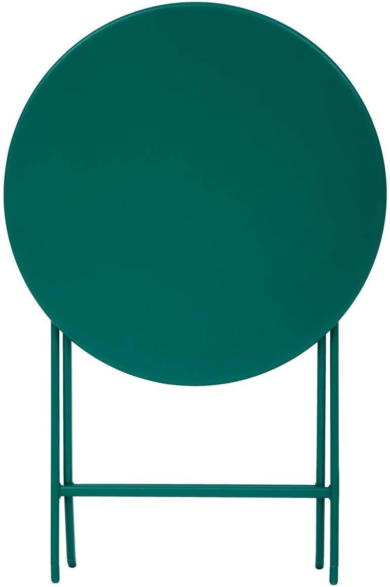etezen - Greensboro - Ø60cm - Table ronde pliante acier vert opale