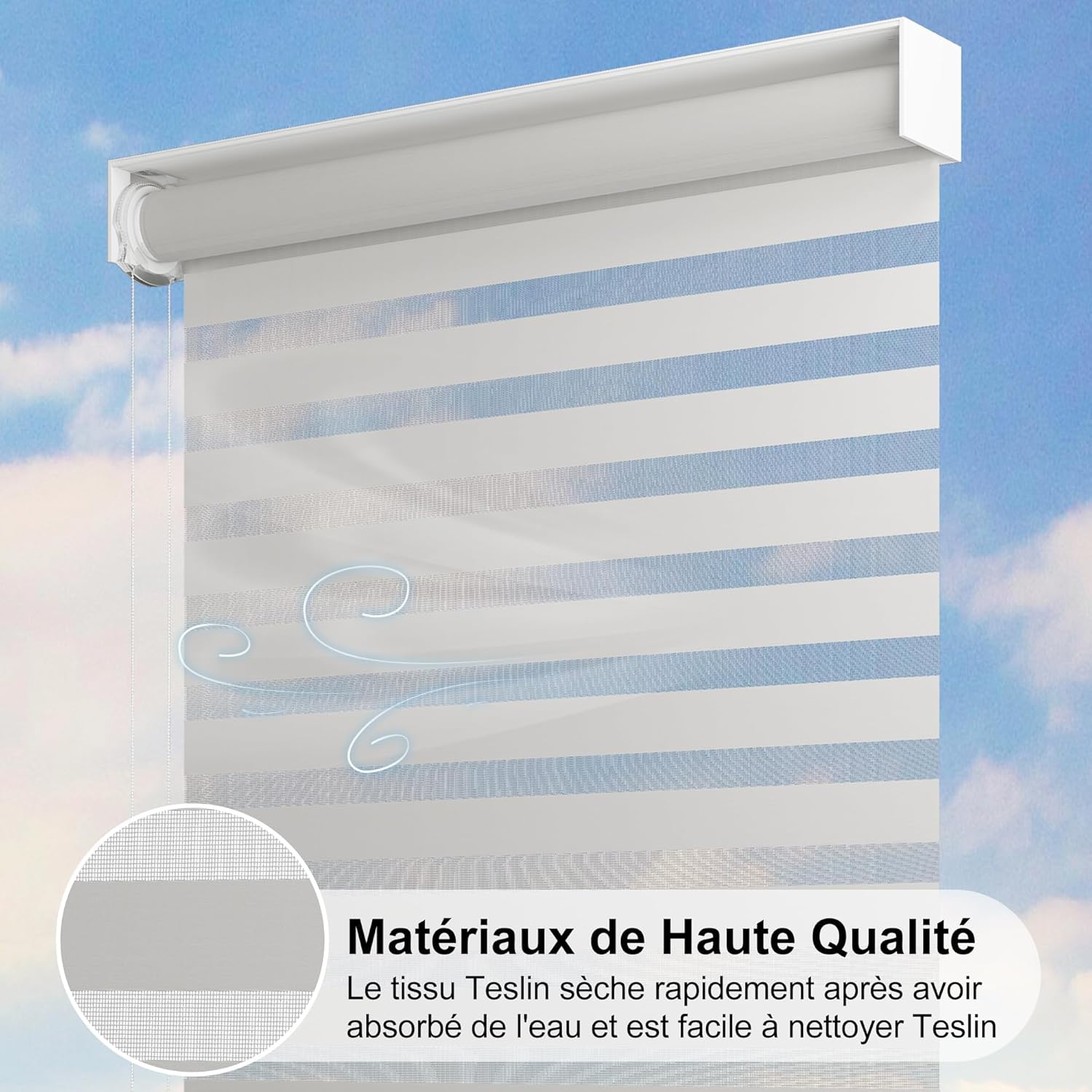 etezen - pergola bioclimatique - 4,24x3m - aluminium, stores enrouleurs, lames orientables